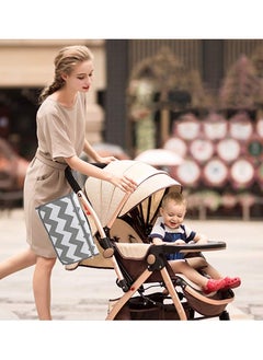 ORiTi Baby Changing Mat, Waterproof Changing Pad with Head Cushion & Organizer Pockets, Diaper Changing Station, Foldable Baby Massage Mat for Home Travel Outside (Grey)  - Image 3