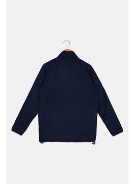 speedo Kids Boy Brand Logo Jacket Shirt, Dark Navy  - Image 2