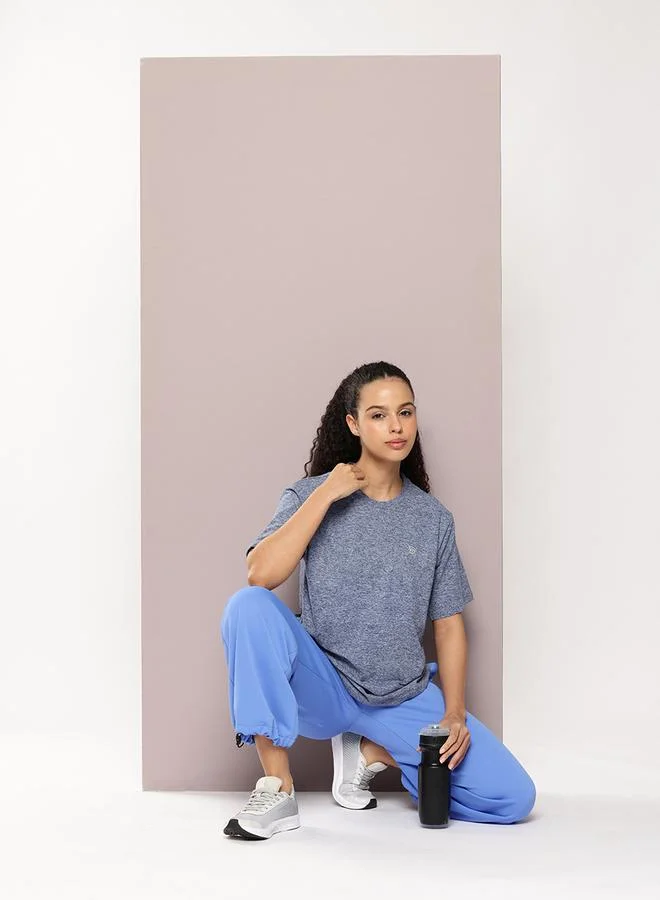 Dillinger Blue Plain Oversized T-Shirt