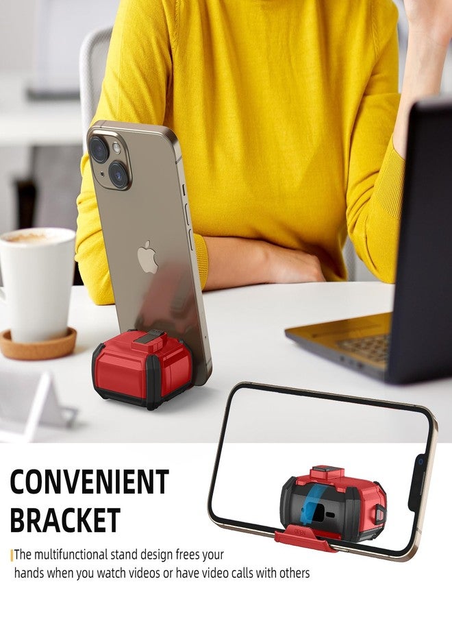 Meliya for AirPods 4 Case, Comes with Phone Holder and Magsafe Function, Automatic Pop-up Full Protection Hard Case with Secure Lock & Cleaner Kit & Keychain for AirPods 4 2024, Red - Image 3