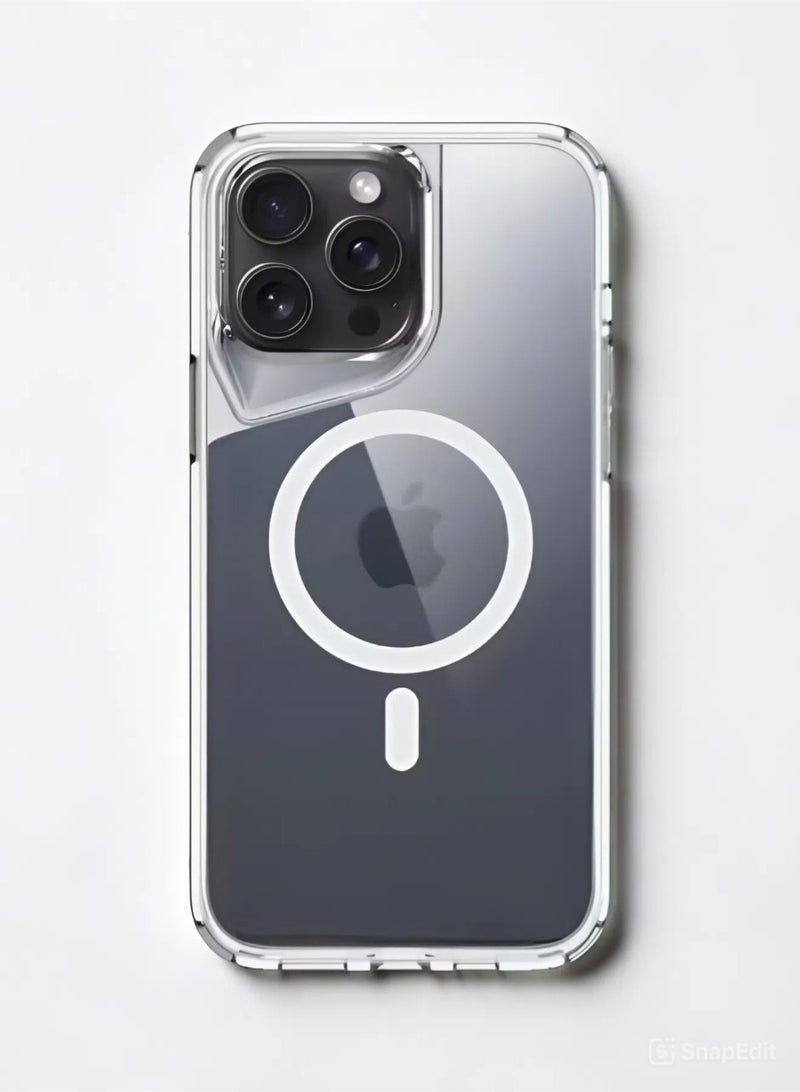 iPhone 13 Pro Max, Shockproof Case Magnetic Anti-Scratch Protective Cover with MagSafe Wireless Charging, Made of High-Quality TPU - Clear