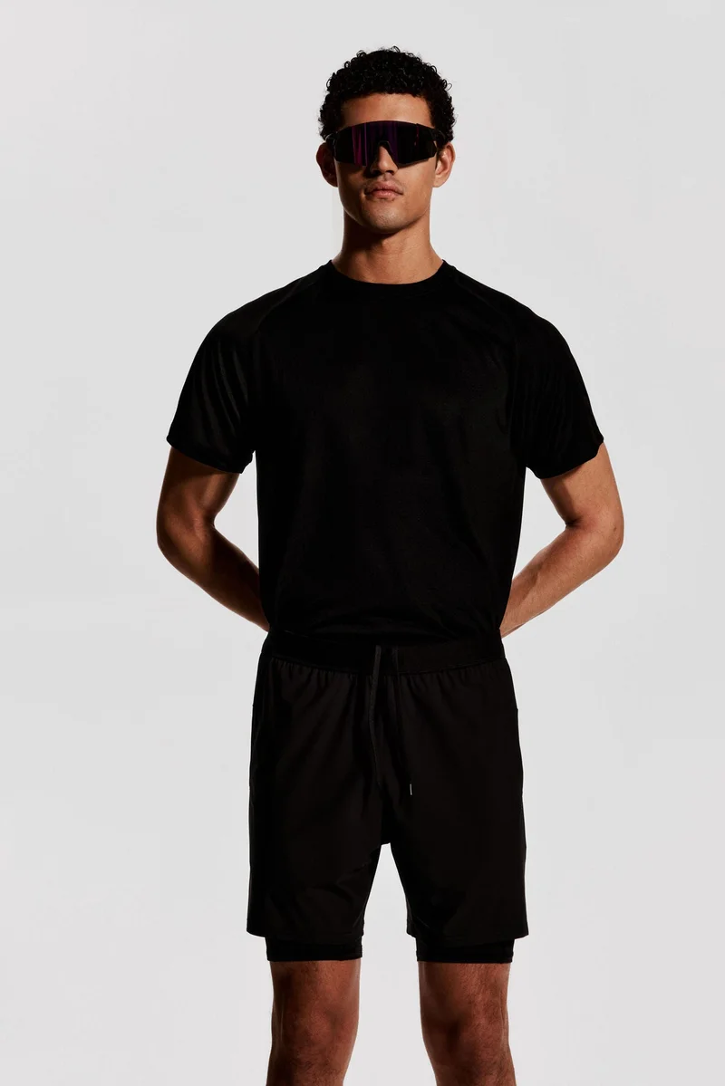 H&M DryMove™ 2-in-1 sports shorts