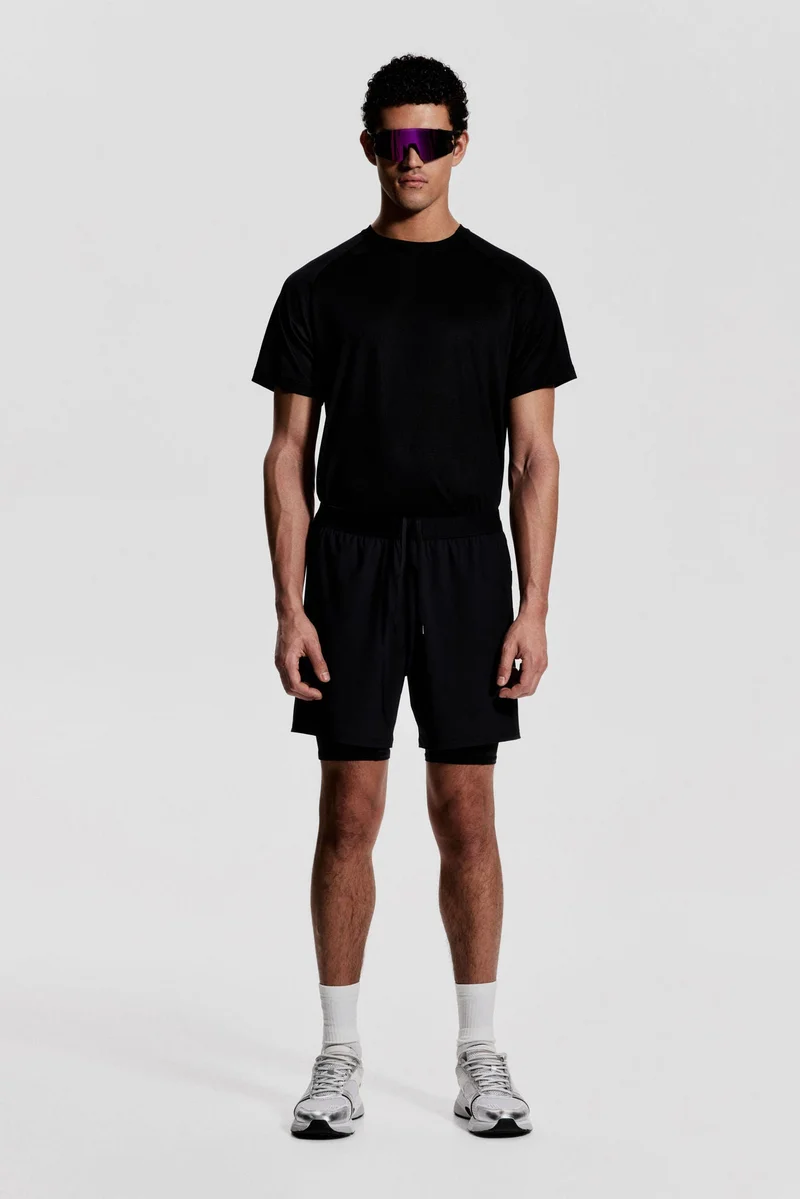 H&M DryMove™ 2-in-1 sports shorts