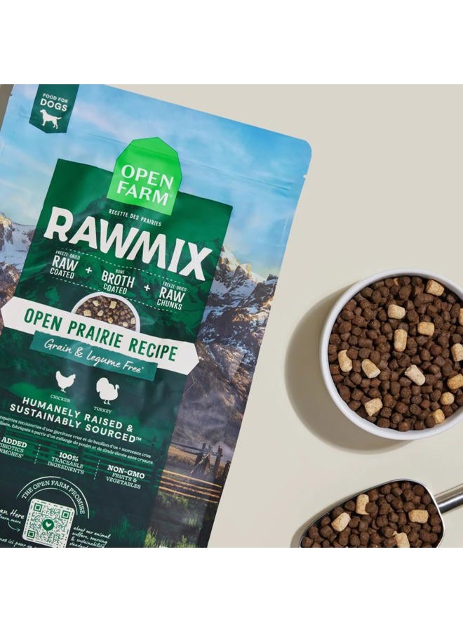 Open Farm , RawMix Grain-Free Dry Dog Food, Protein-Packed Kibble Coated in Bone Broth with Freeze Dried Raw Chunks, Chicken & Turkey, Open Prairie Recipe, 3.5lb Bag - Image 3