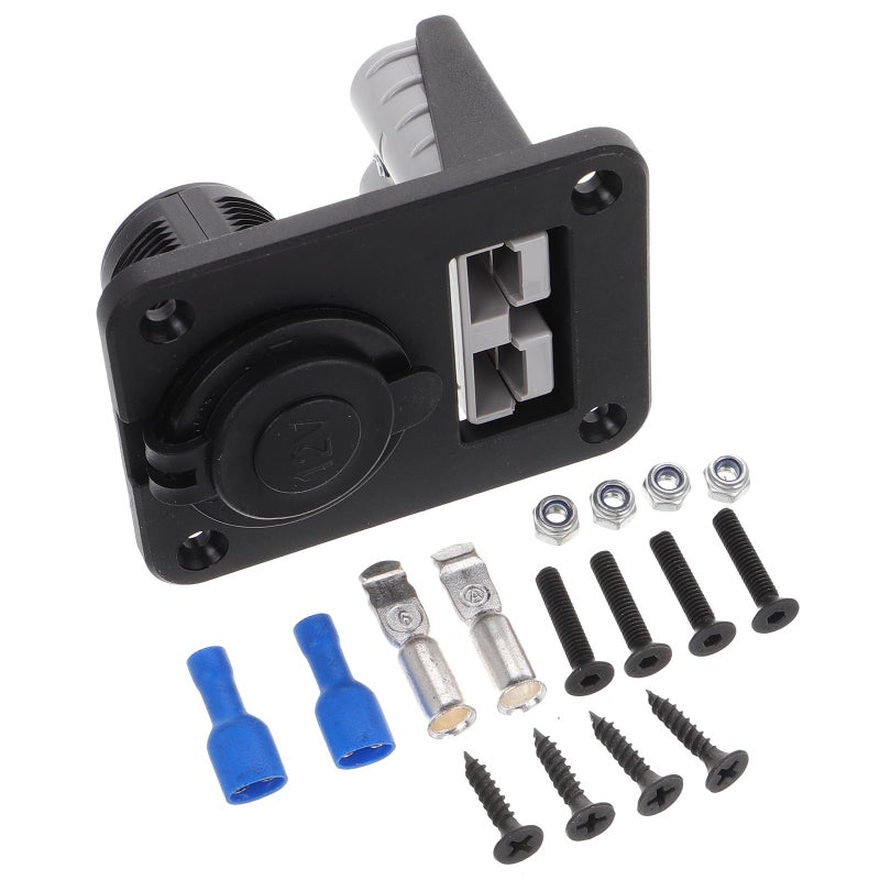 12 Volt Cigarette Lighter Socket Panel with Screws for Car RV Boat Motorcycle Marine Use - Image 2