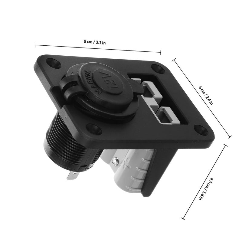 12 Volt Cigarette Lighter Socket Panel with Screws for Car RV Boat Motorcycle Marine Use - Image 3