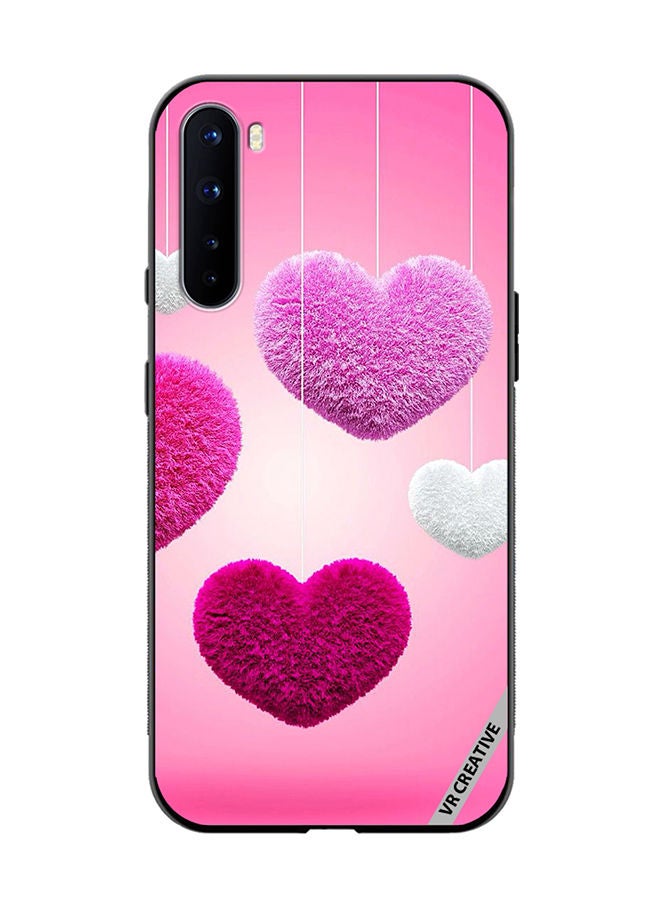 VR CREATIVE Protective Case Cover For OnePlus Nord Colored Hearts Design Multicolour - Image 1