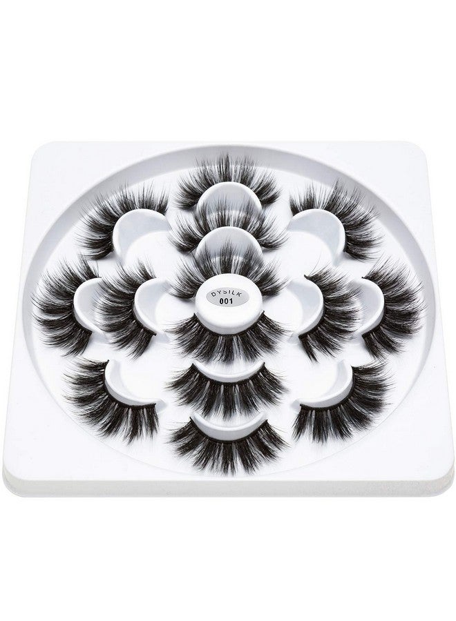 DYSILK Eyelashes False Lashes - Mink Lashes Fluffy 7 Pairs Lashes Natural Look 6D Fake Eyelashes Cat Eye Lashes Wispy Eyelashes Fluffy Lashes Reusable Lashes Pack Pestañas Postizas Naturales |001 - Image 2