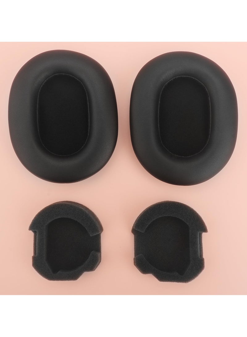 Protein Leather Replacement Earpads for Sony WH-1000XM5 Noise Canceling Headphones Ear Pads Cushions with Noise Isolation Memory Foam Added Thickness (Black)  - Image 4