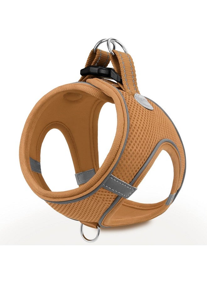 Joytale Small Dog Harness, Breathable Mesh Step-in Vest Harness, Reflective Soft Padded Harnesses for Small and Medium Dogs, Brown, M - Image 1