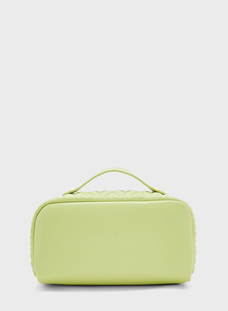 ELLA Top Handle Quilted Cosmetic Bag - Image 2