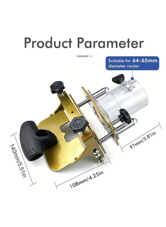 KC917 2 In 1 Mortising Jig For 65mm 2 56in Trimming Machine Woodworking Invisible Fixture - Image 3