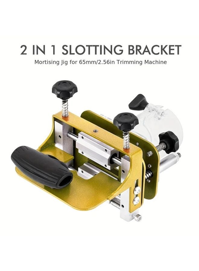 KC917 2 In 1 Mortising Jig For 65mm 2 56in Trimming Machine Woodworking Invisible Fixture - Image 2