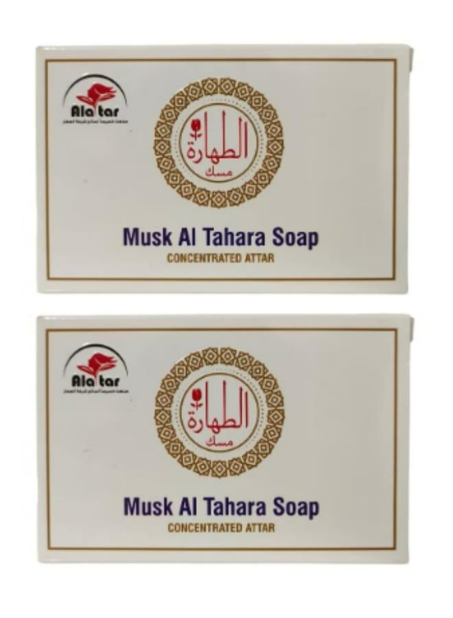 alattar Soap Musk AlTahara White 100 g  Pcs - Image 1