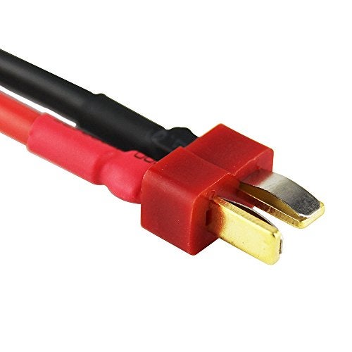 OliYin 2pcs T-Plug 2-Male to 1-Female Series Connector Adapter Double Voltage LiPo 14awg 3.93"(Pack of 2) - Image 4