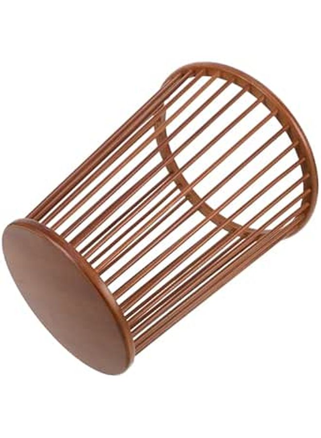 Home Toilet Trash Can Wastebasket For Bathroom Bedroom Decorative Household Waste Paper Bin Natural Material Compact Countertop Garbage Container - Image 1