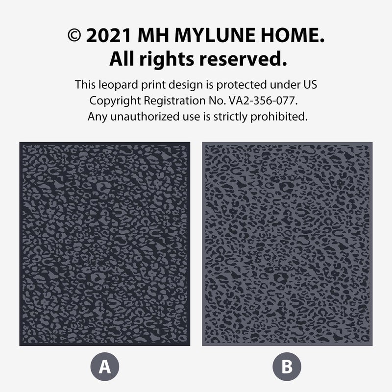 MH MYLUNE HOME Ultra Soft Leopard Throw Blanket (50x60 inches) Microfiber Blanket Plush Warm Reversible Cheetah Blanket Leopard Pattern Throw for Couch Bed Sofa - Dark Blue and Charcoal Gray, 50"x60" - Image 2