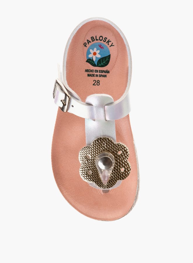 Pablosky Girls Strap Sandals With Buckle Strap Closure  - Image 4