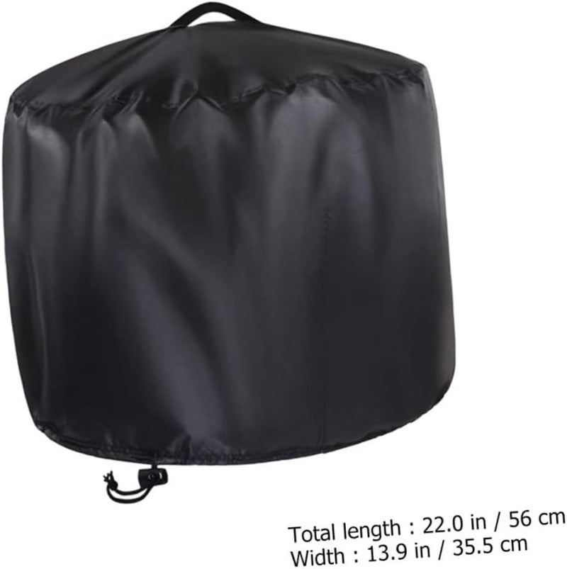 Abaodam Round Fire Pit Cover Outdoor Patio Fireplace Protector Easy-Clean Heavy Duty Fire Pit Dust and Weather Resistant Cover for Park Use - Image 2