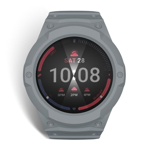 Yrzper Compatible for Samsung Galaxy Watch 7 6 5 4 44mm 40mm Band with Case Wristbands Shockproof Durable Rugged Protective Silicone Replacement Watch Strap Drop-proof Cover for Men Women (Gray, 44mm) - Image 5