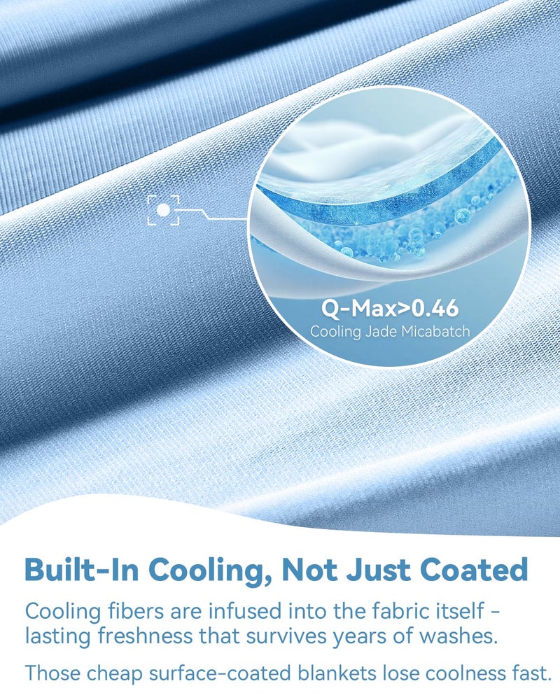 Bedtter Cooling Comforter King Size â€“ Lightweight Cooling Blanket for Hot Sleepers, Double-Sided Breathable Summer Comforter, 106â€ x 90â€, Blue - Image 3