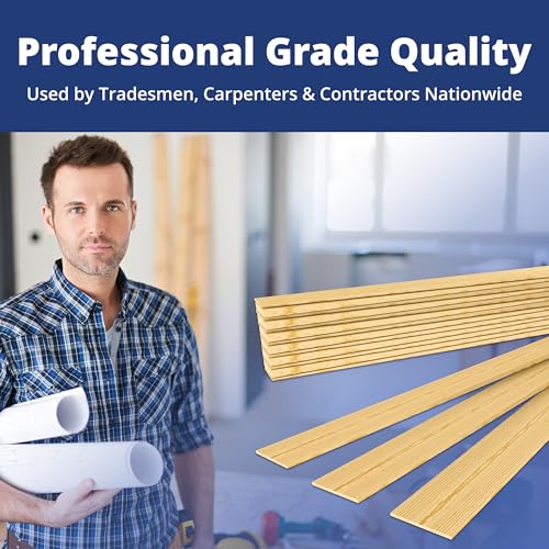Pro Project Supply Pro Project’s Extra Long 15in Tapered Spruce and Fir Wood Shims, 13 Pk. Weather Resistant Home Improvement Tool for Installing Doors, Windows or Cabinets, Leveling Floors and DIY Remodeling Projects - Image 5