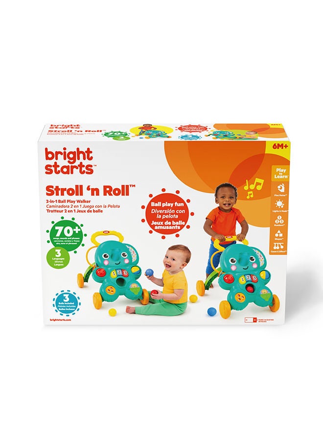 Bright Starts Stroll 'N Roll 2-In-1 Ball Play Walker - Image 4
