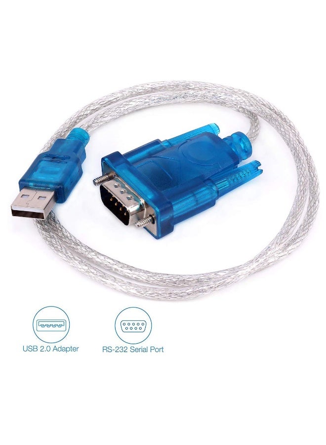 Console cable Serial Cable Rj45 to DB9 & RS232 to USB (2 In 1) for Cisco device 1M+1.8M - Image 3