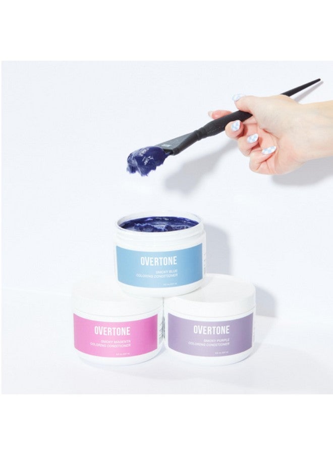 Overtone Color Depositing Semi-Permanent Hair Dye Conditioner - 8 oz For Natural & Color-Treated Hair, Moisturizing Shea Butter & Coconut Oil - Vegan & Cruelty-Free, Smoky Blue is now Smoky Sapphire - Image 5