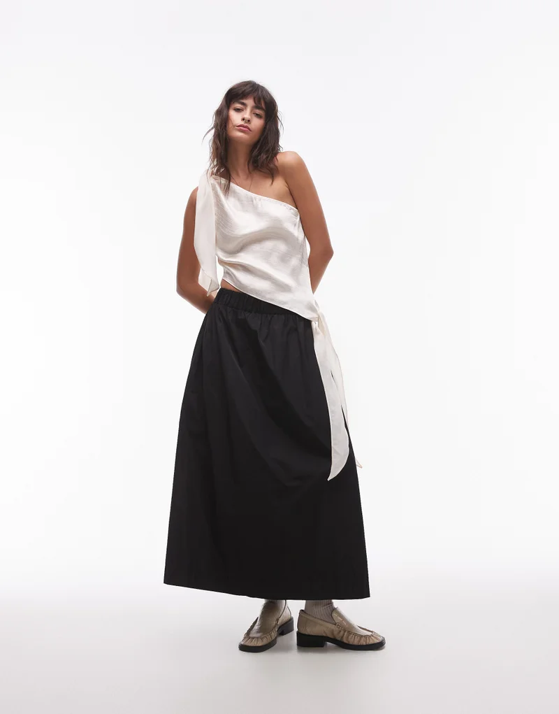 TOPSHOP Knot One Shoulder Top