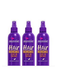 Aussie Leave In Conditioner Spray With Jojoba & Sea Kelp Hair Insurance 8 Fl Oz Triple Pack  - Image 2