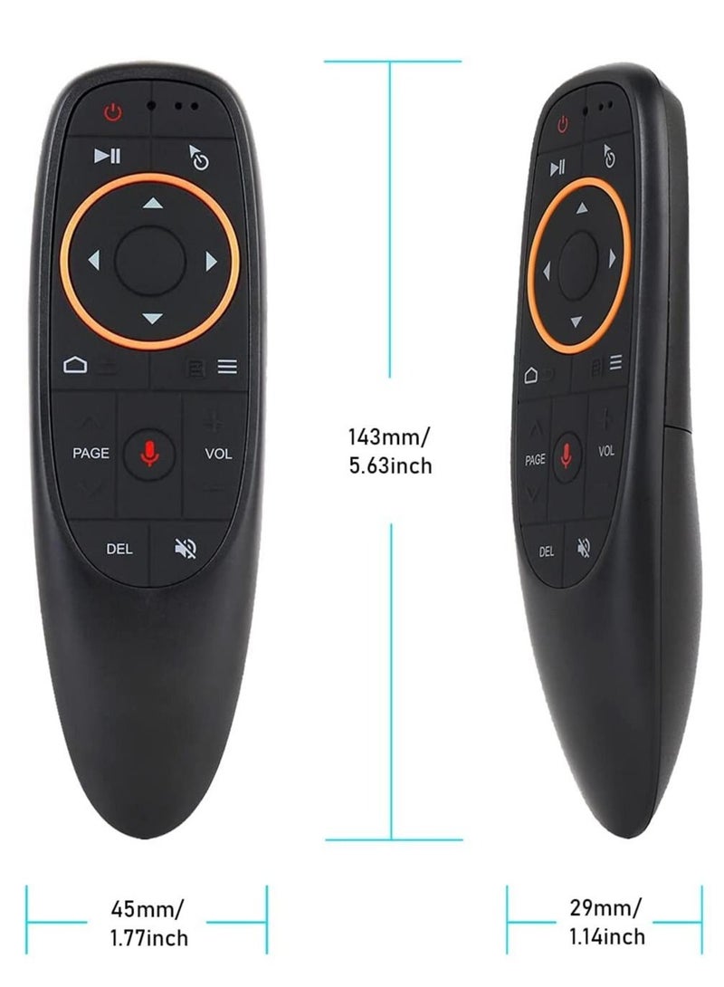 Voice Remote Air Mouse Remote, 2.4G RF Wireless Remote Control with 6 Axis Gyroscope and IR Learning, Air Fly Mouse with Voice Input for Android TV Box/PC/Smart TV/HTPC/Projector - Image 2