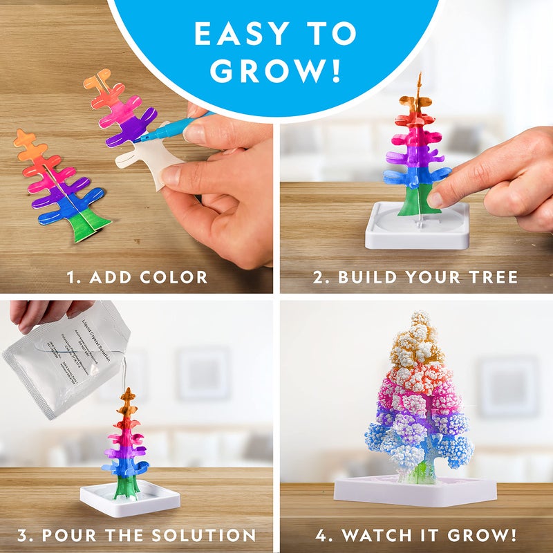 Blue Marble National Geographic Craft Kits for Kids - Crystal Growing Kit, Grow 6 Crystal Trees in Just 6 Hours, Educational Craft Kit with Art Supplies, Geode Specimen, STEM Arts & Crafts Kit (Amazon Exclusive) - Image 3