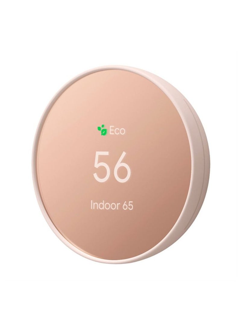 Google Nest Smart Programmable Wi-Fi Thermostat - Sand - GA02082-US - Image 2
