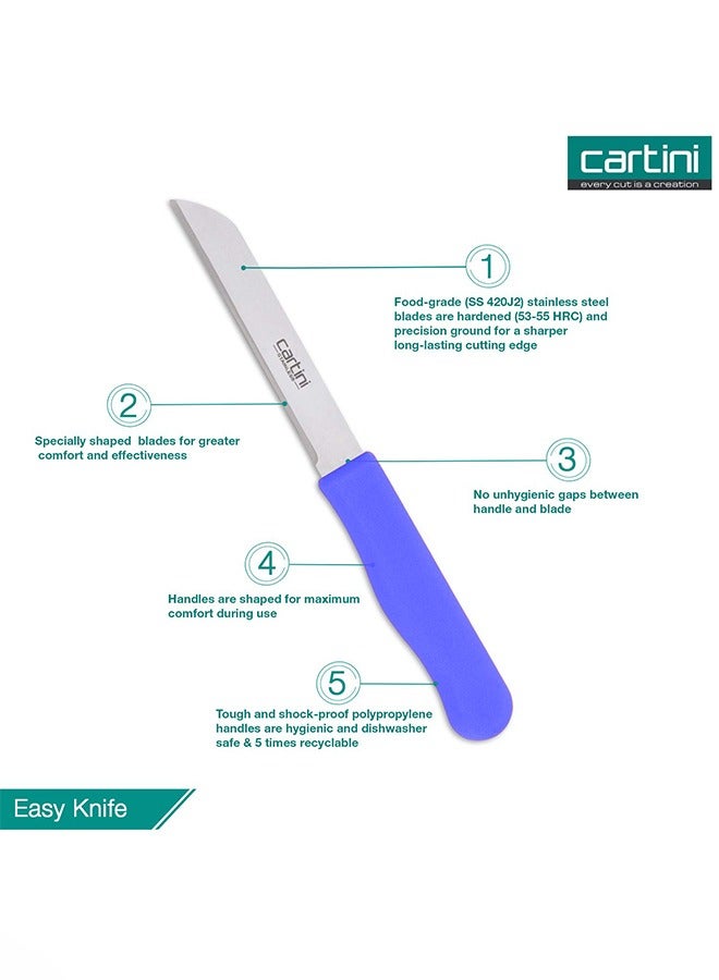 Godrej Cartini Godrej Cartini Stainless Steel Ultra Edge Knives Set of 3 Pieces -Blue  - Image 4