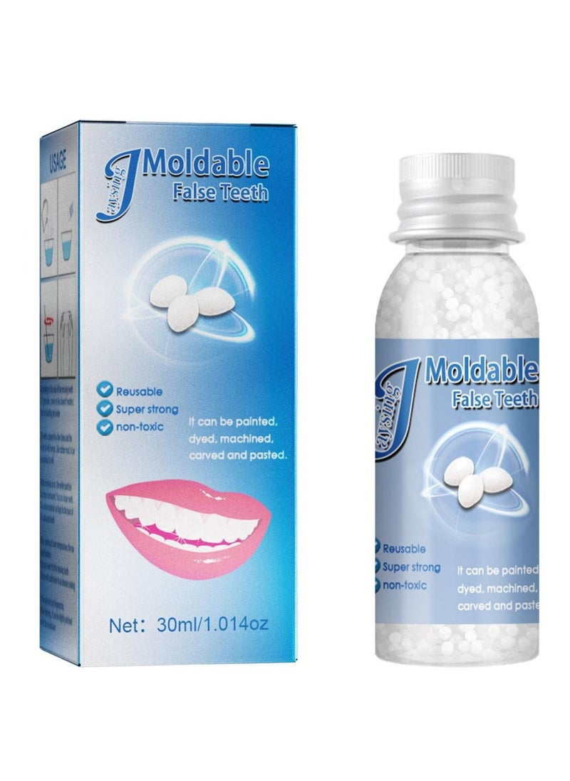 Jaysuing - 30ml Moldable False Teeth White Particles Reusable Non-toxic Temporarily Fill Regain Smile Cosplay DIY - Image 1