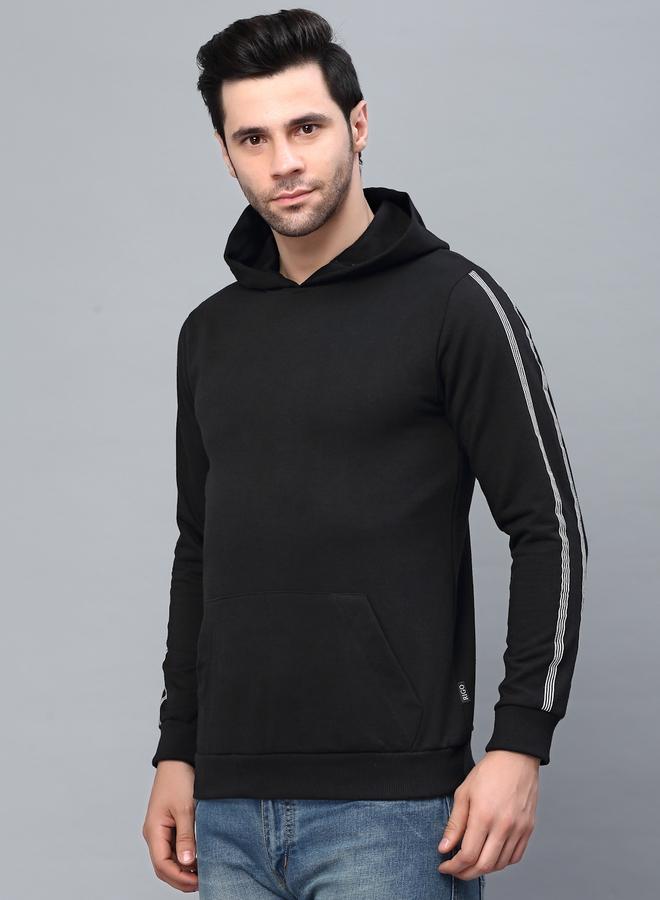 RIGO هودي فليس اسود مزين - Image 4