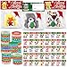 Sotiff 96 Pcs Christmas Mini Stuffed Animals Gifts Bulk 48 Christmas Plush Set with 48 Xmas Silicone Bracelets Small Plush Keychains Classroom Exchange Gift Toys for Friend Preschool Stocking Fillers - Image 2