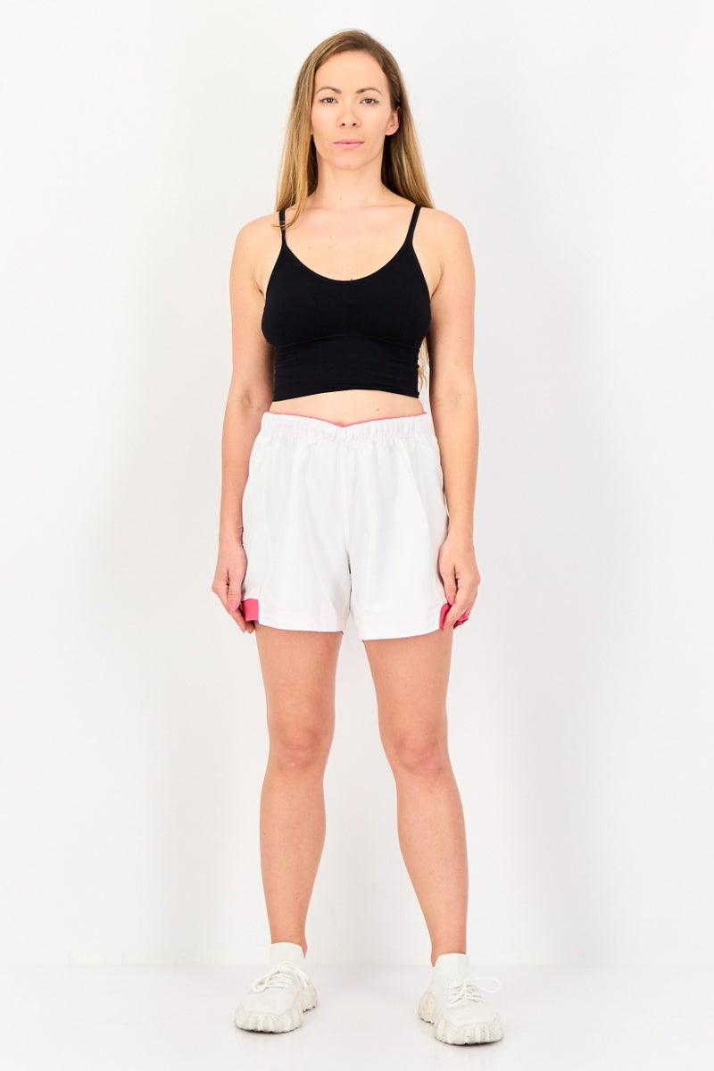 asics Women Sportswear Fit Brand Logo Training Shorts, White - Image 3