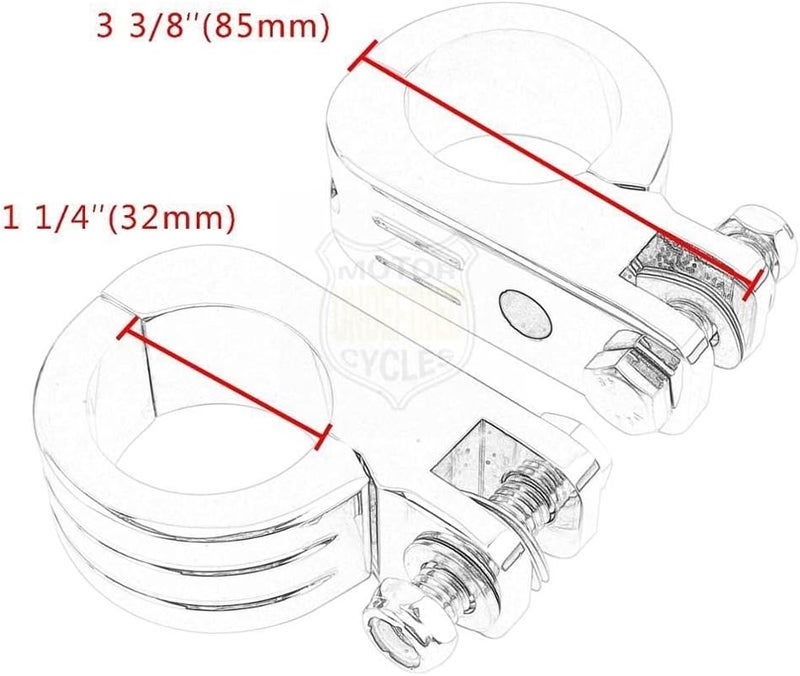 Wivplex Motorcycle Highway Foot Pegs - Image 2
