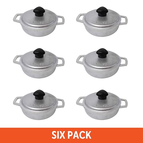 IMUSA 0.5Qt Mini Cast Aluminum Traditional Caldero Set with Lid,Silver - Image 3