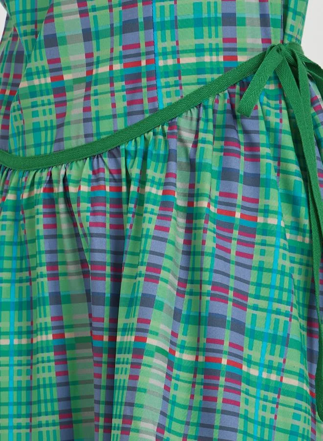 Take Two Take Two Checked Print Sleeveless Maxi Dress