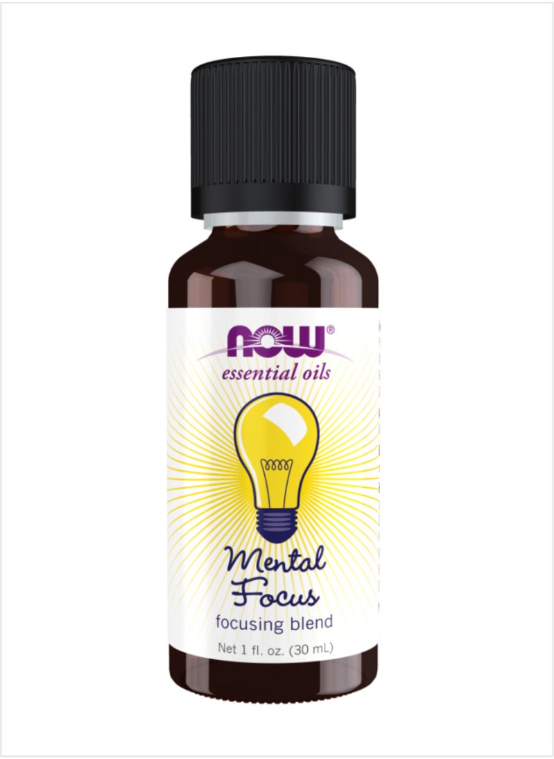 now NOW Essential Oils Mental Focus Blend - Clarity & Concentration, 30ml 