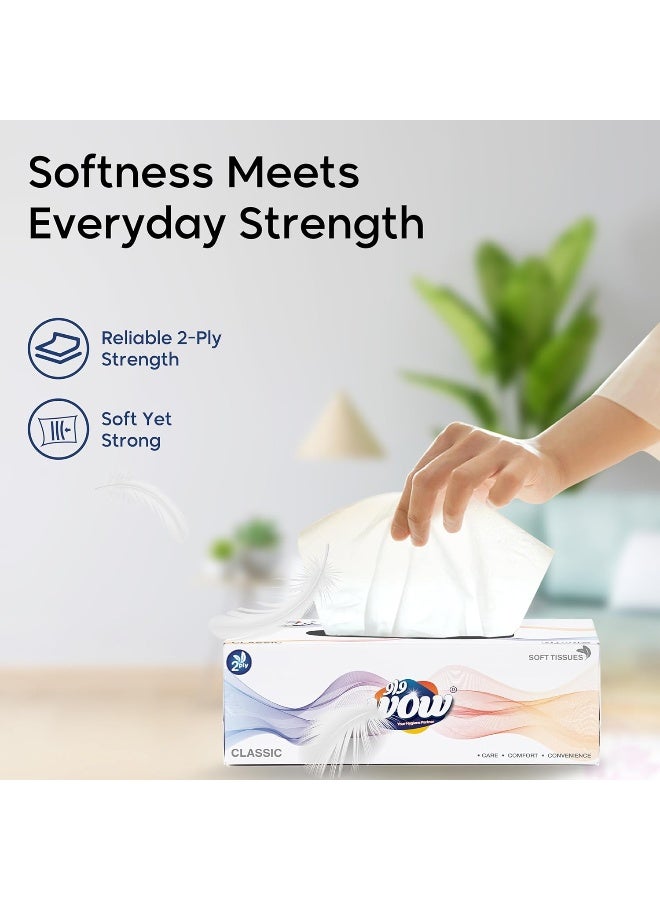 Wow Classic 170 x 2 ply Facial Tissue (4+1 Free)- 30 Boxes - Image 2