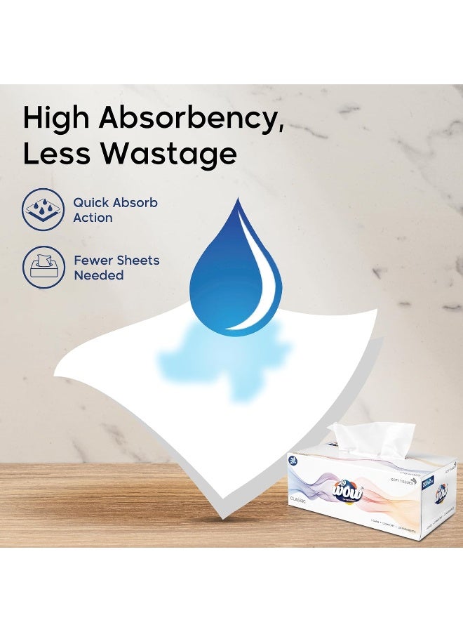 Wow Classic 170 x 2 ply Facial Tissue (4+1 Free)- 30 Boxes - Image 5