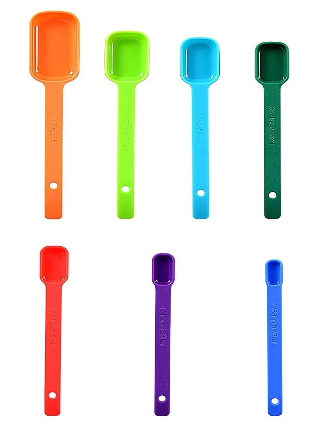 DOTINGHUX Plastic Measuring Spoons 8-Piece,Assorted Colors - Image 2