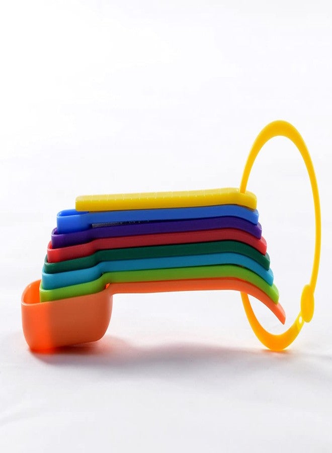 DOTINGHUX Plastic Measuring Spoons 8-Piece,Assorted Colors - Image 3