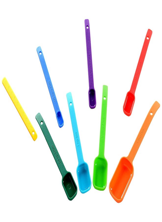 DOTINGHUX Plastic Measuring Spoons 8-Piece,Assorted Colors - Image 4