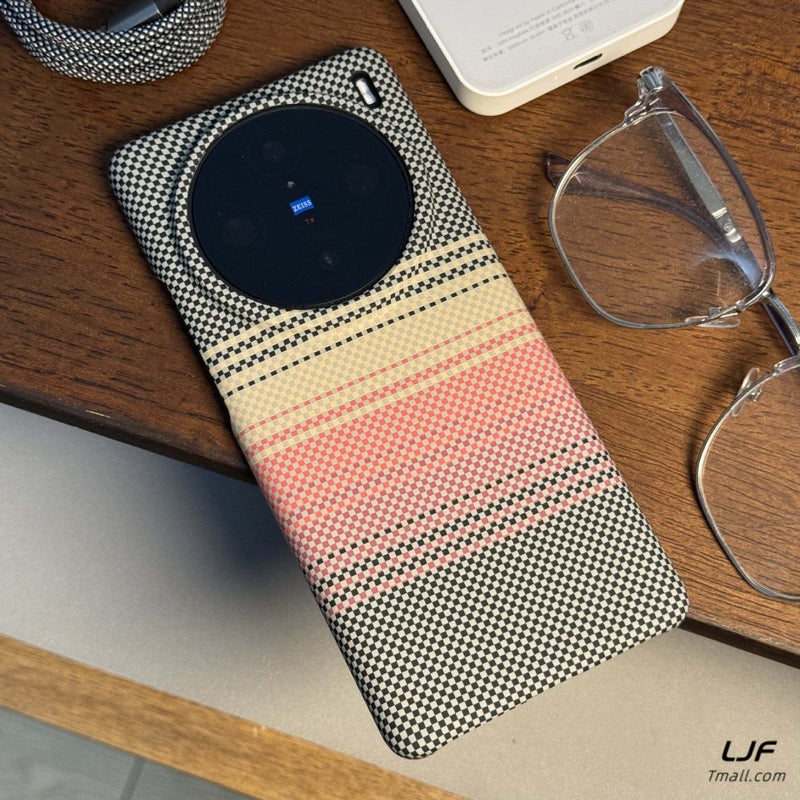 Carbon Fiber Texture Kevlar PC Hard Case for vivo X100/X100 Pro/X100S/X100 Ultra/X200/X200 Pro/X200 Pro Mini, Ultra-Thin Semi-Wrapped 3D Embossed Phone Cover - Image 2