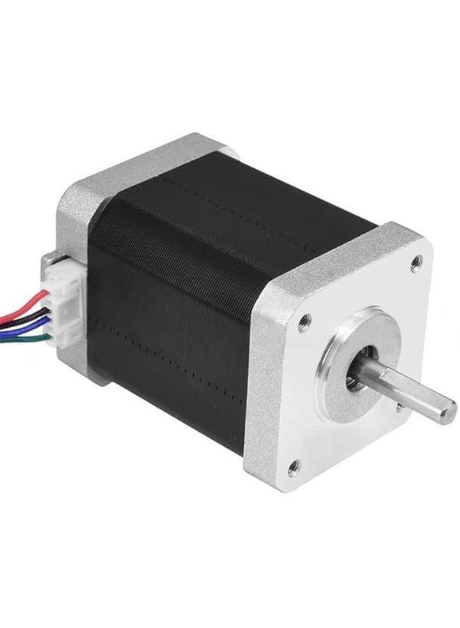 محرك خطوي Nema 17 ثنائي الطور 4 أسلاك 2 أمبير عزم دوران 0.9 نيوتن متر درجة 1.8 عمود 5 مم - Image 3